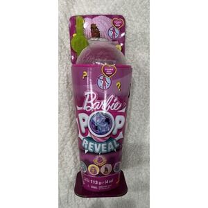 BARBIE DOLL Pop Reveal BOBA in Pink BERRY BLISS Cup w 8 SURPRISES New SEALED NIB
